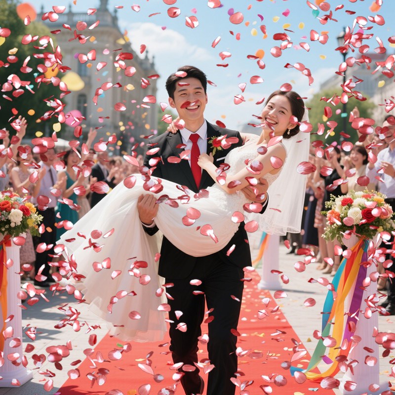 结婚手持礼炮婚礼专用喷花筒花瓣礼花炮彩带礼花筒婚庆用品大全