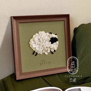 客厅高级感法式中古风装饰画入户卧室斗柜电视柜玫瑰摆画复古挂画