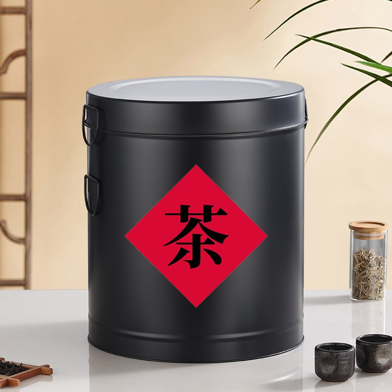 不锈钢陈皮桶茶叶桶大号钢t桶加厚米桶密封罐茶叶储存罐茶叶店专