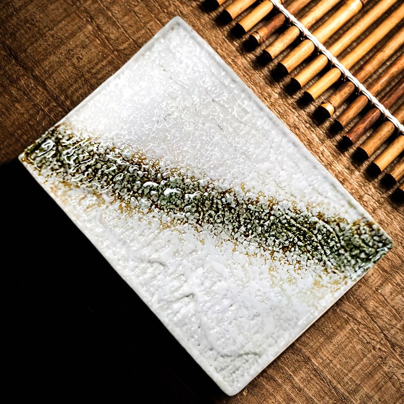 盘子特别好看的高级陶瓷餐盘烧烤盘长H方形平盘浅盘餐具日式刺身