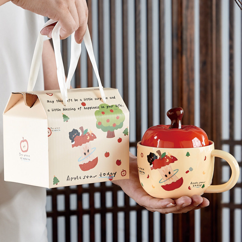 带盖勺伴手礼杯子礼盒圣诞礼品