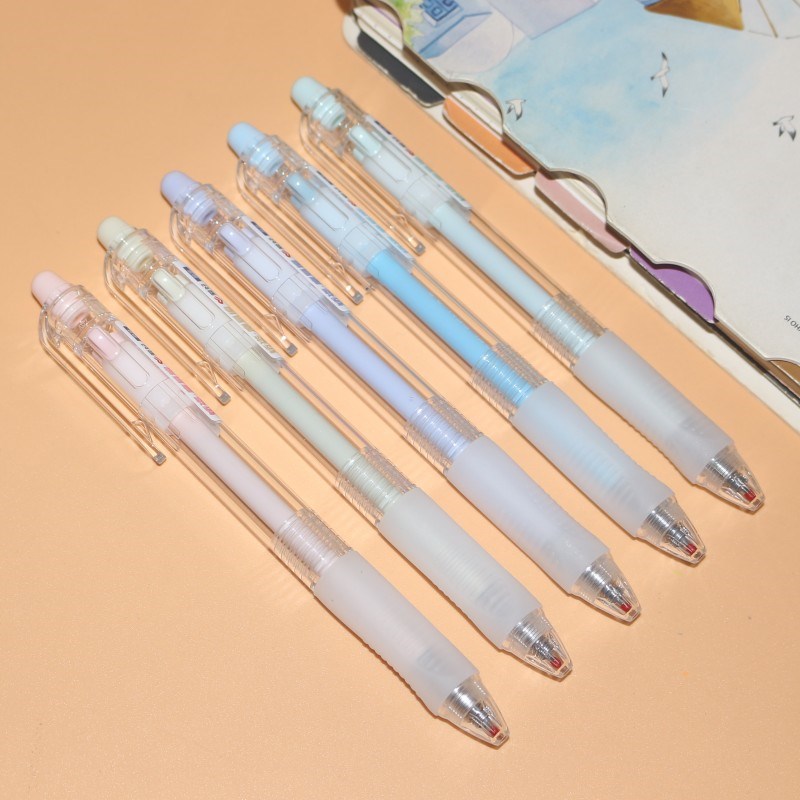 爱好可擦笔GP2910矫姿st素杆按动中性笔热敏摩易擦魔力擦晶蓝水笔