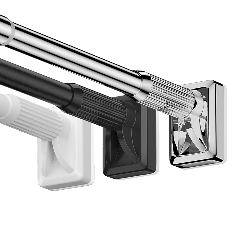 免打孔浴帘杆晾衣杆伸缩晾衣架窗帘杆卫生间支撑阳台凉衣杆子挂衣