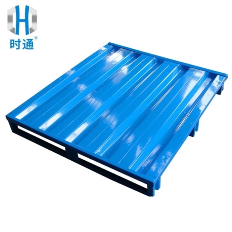 时通叉车托盘仓储重型货架铁w托盘金属托盘仓库托盘垫仓板9块面板