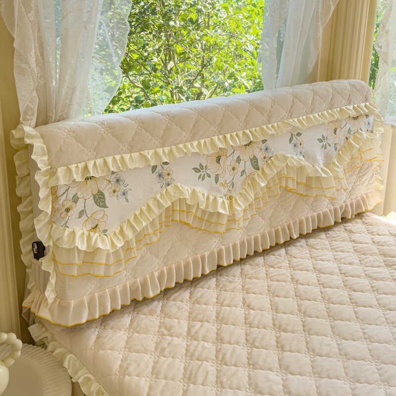 床头套罩新款全包绒n布床头罩夹棉加厚实木软包防撞皮床床头保护