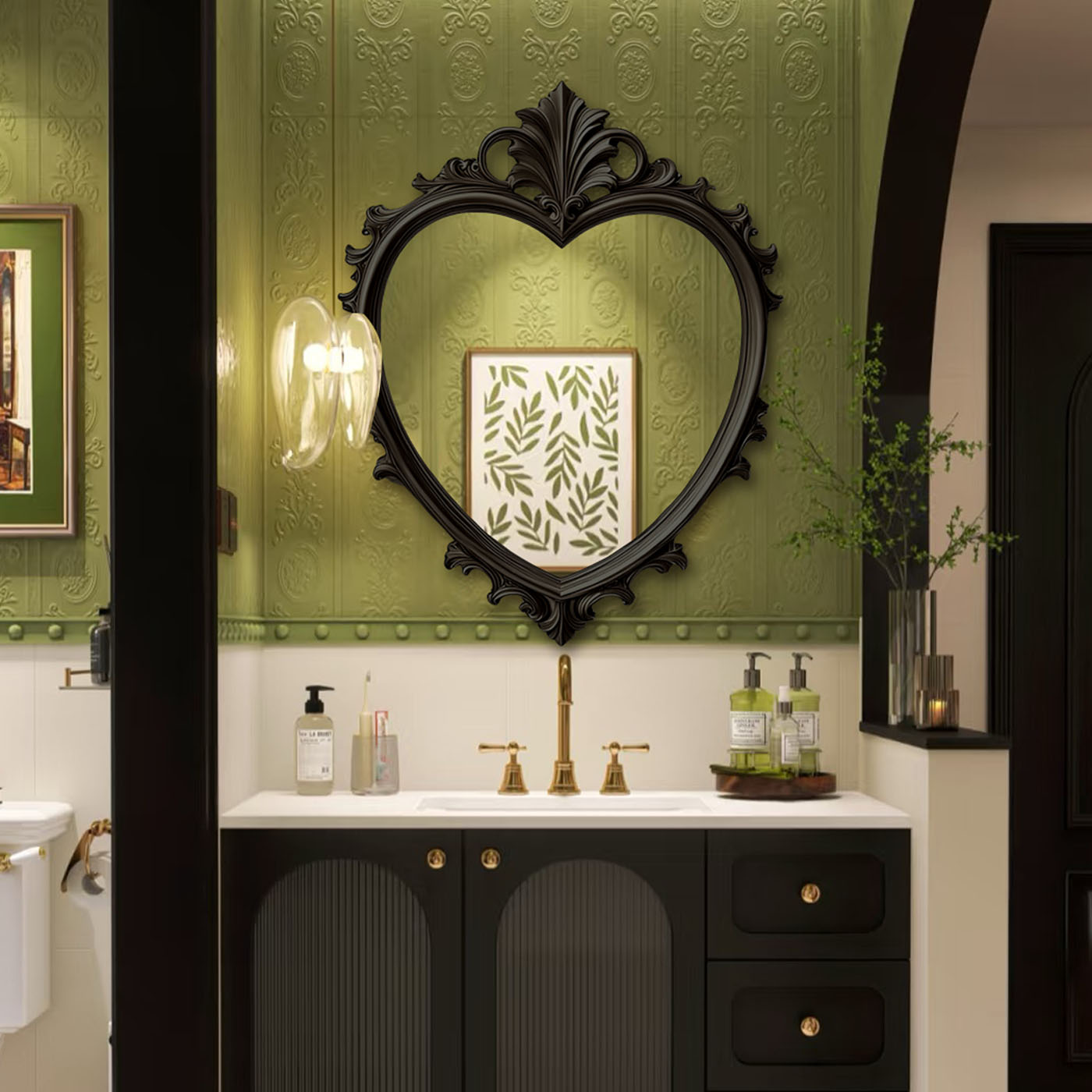直营镜子意式不规则设计感洗漱镜