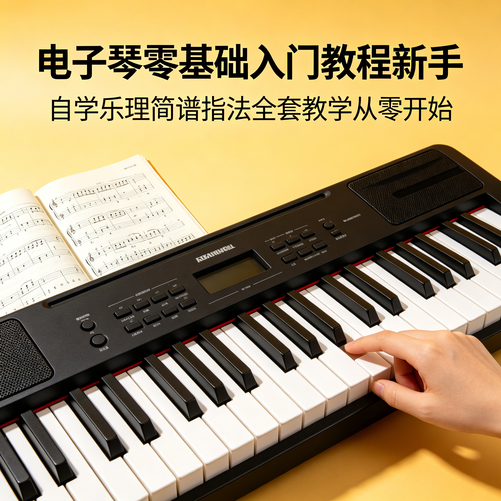 电子琴零基础入门教程新手自学乐理简谱指法全套教学从零开始