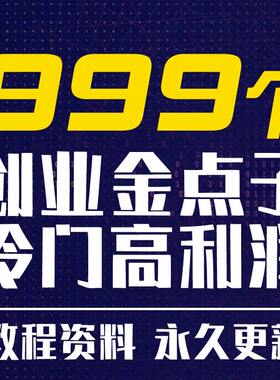 快速赚钱项目创业金点子秘籍小本创业项目偏门生意在家赚钱教程