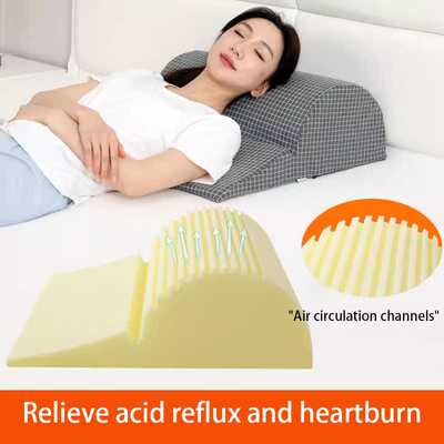 高密度海绵颈部背部曲线支撑床楔形枕头A14舒缓压力颈椎靠垫