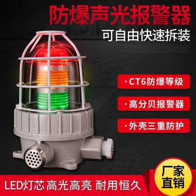 防爆声光报警器警示灯BBJ-gR BBJ-gB BBJ-zY BBJ-zG AC220 IP66