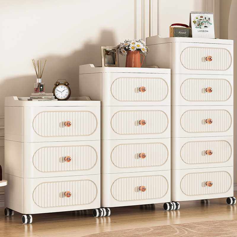 35-52宽度欧式抽屉式收纳柜简易床头柜 塑料组装式储物柜一件代发