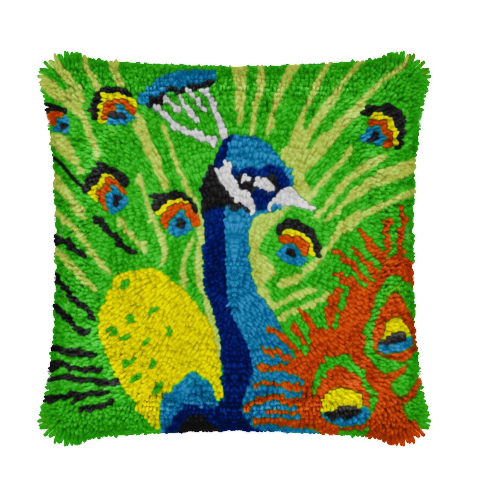 地毯绣段段绣抱枕车枕沙发枕毛线绣抱枕厂家