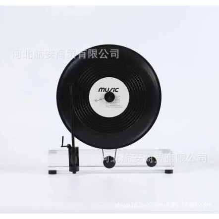 现代简约创意水晶碟片机摆件样板房售楼处桌面茶几电视柜软装饰品