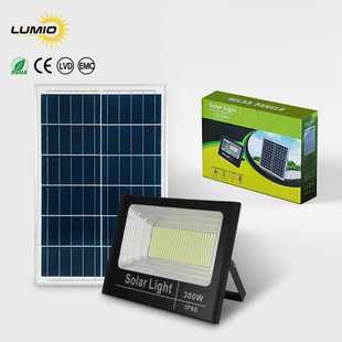 定制LED太阳能泛光灯室外太阳能壁灯高亮度庭院照明太阳能投光灯