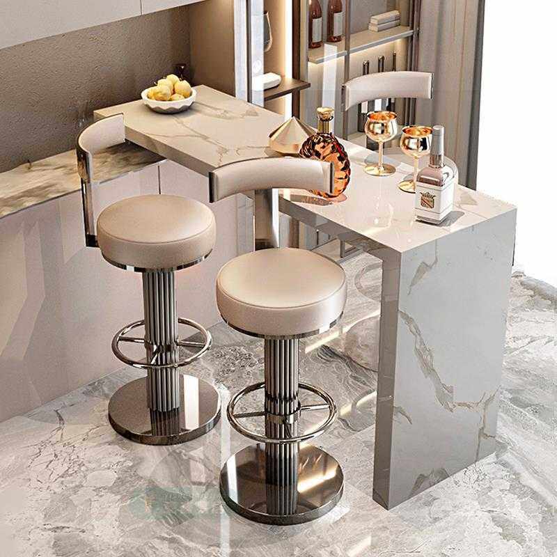 不锈钢吧台椅家用吧台椅子轻奢高级感旋转升降吧椅简约现代岛台椅,3C数码配件,摄像机配件,淘宝优惠券,粉丝福利购,淘宝优惠卷