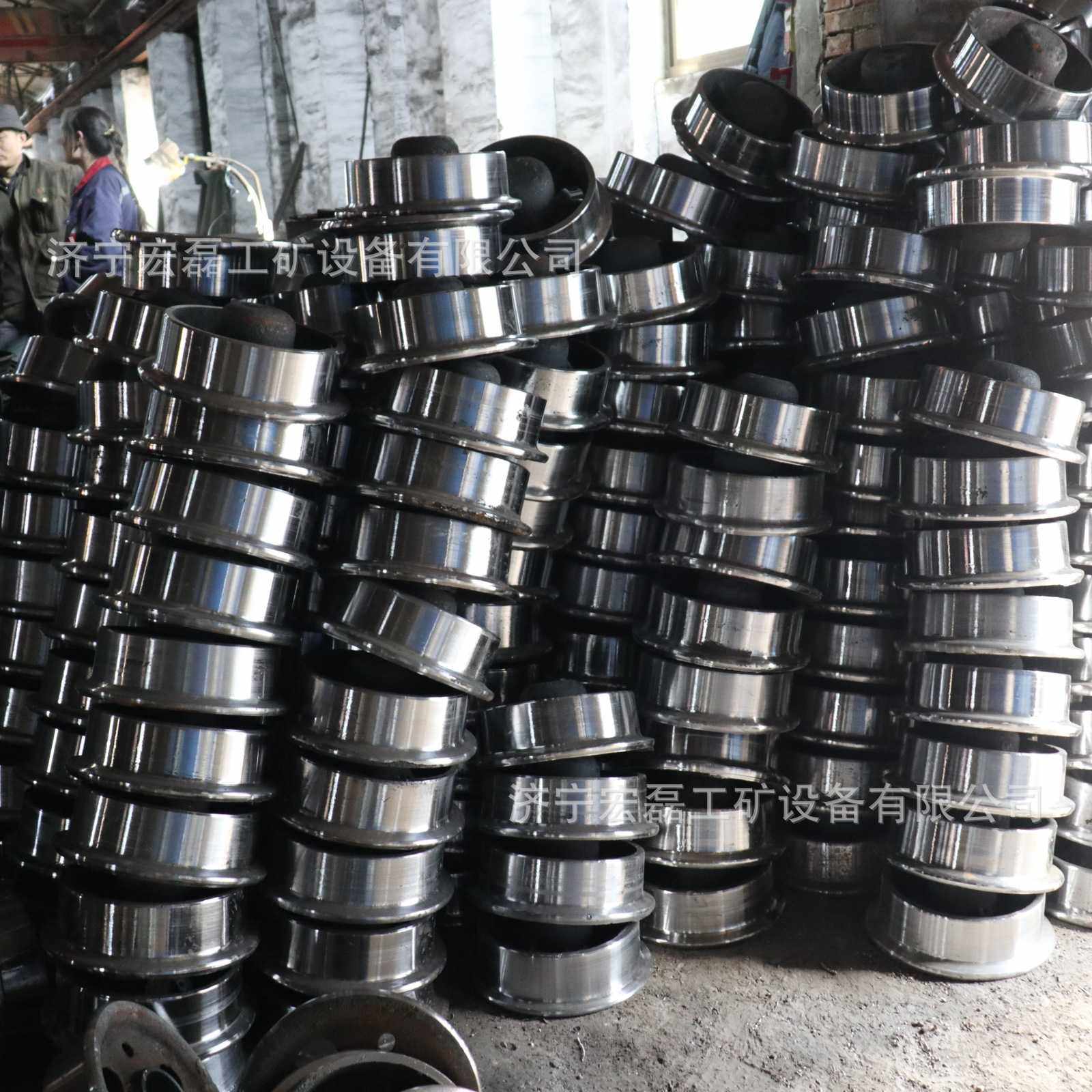 单边轨道轮铸钢加厚实心耐磨矿车轮对600轨距1吨翻斗式平板车轮