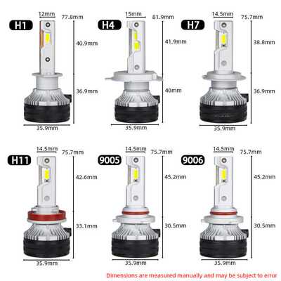 K7C 4300K H7 H4 H11 Led Lamp 3 Copper Tube Led
