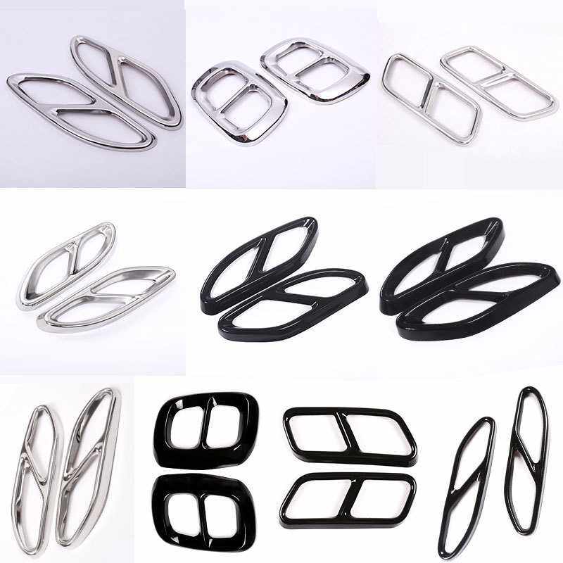 深圳车涯 适用于奔驰尾喉装饰罩 适用奔驰汽车排气尾喉罩 不锈钢