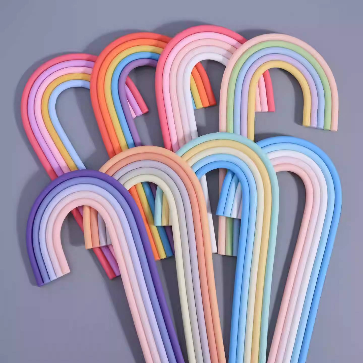 网红软胶大彩虹ins风生日装扮甜品烘焙配件卡通彩虹蛋糕装饰摆件