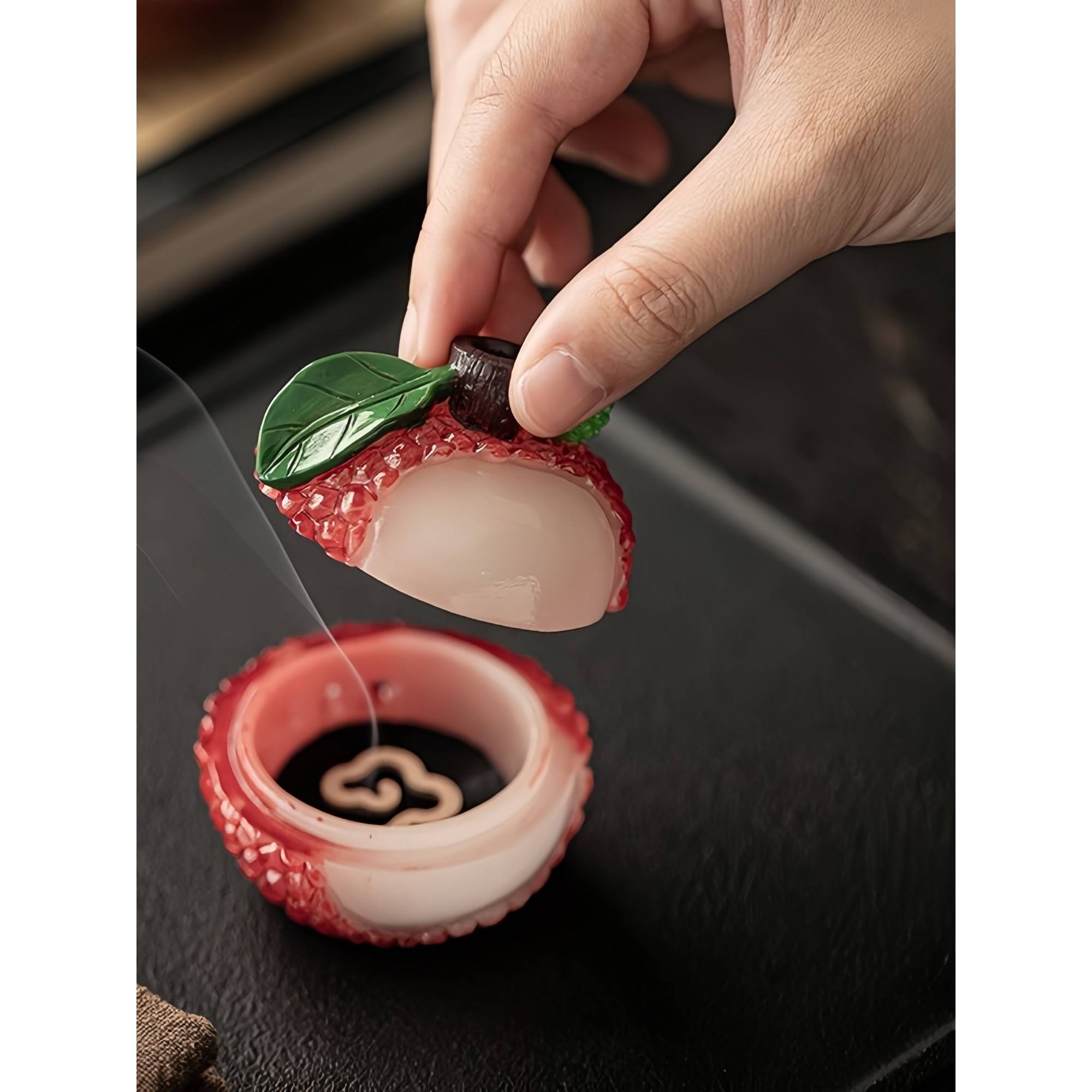 荔枝香炉室内小祥云盘香炉檀香沉香鹅梨帐中香家用香薰炉茶室摆件