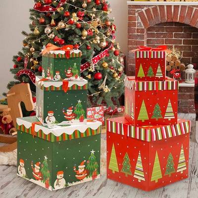 圣诞节礼物盒子装饰品摆件道具堆头商场店铺橱窗节日氛围场景布置