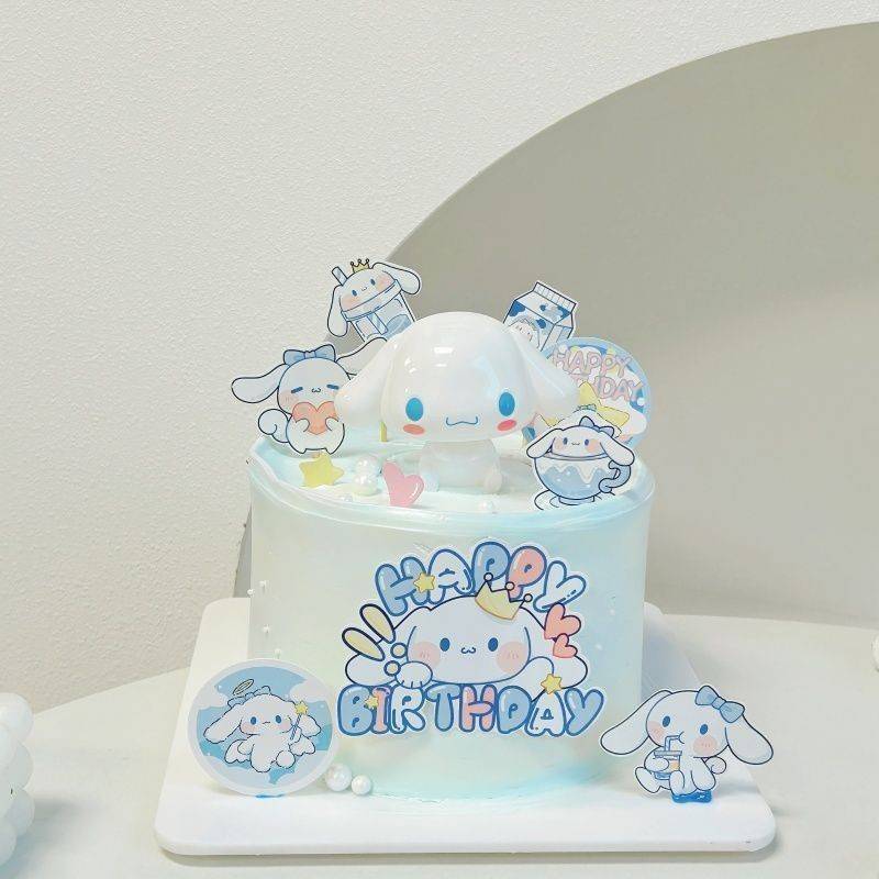 可爱卡通玉桂狗蛋糕装饰插件插牌儿童甜品摆件生日烘焙