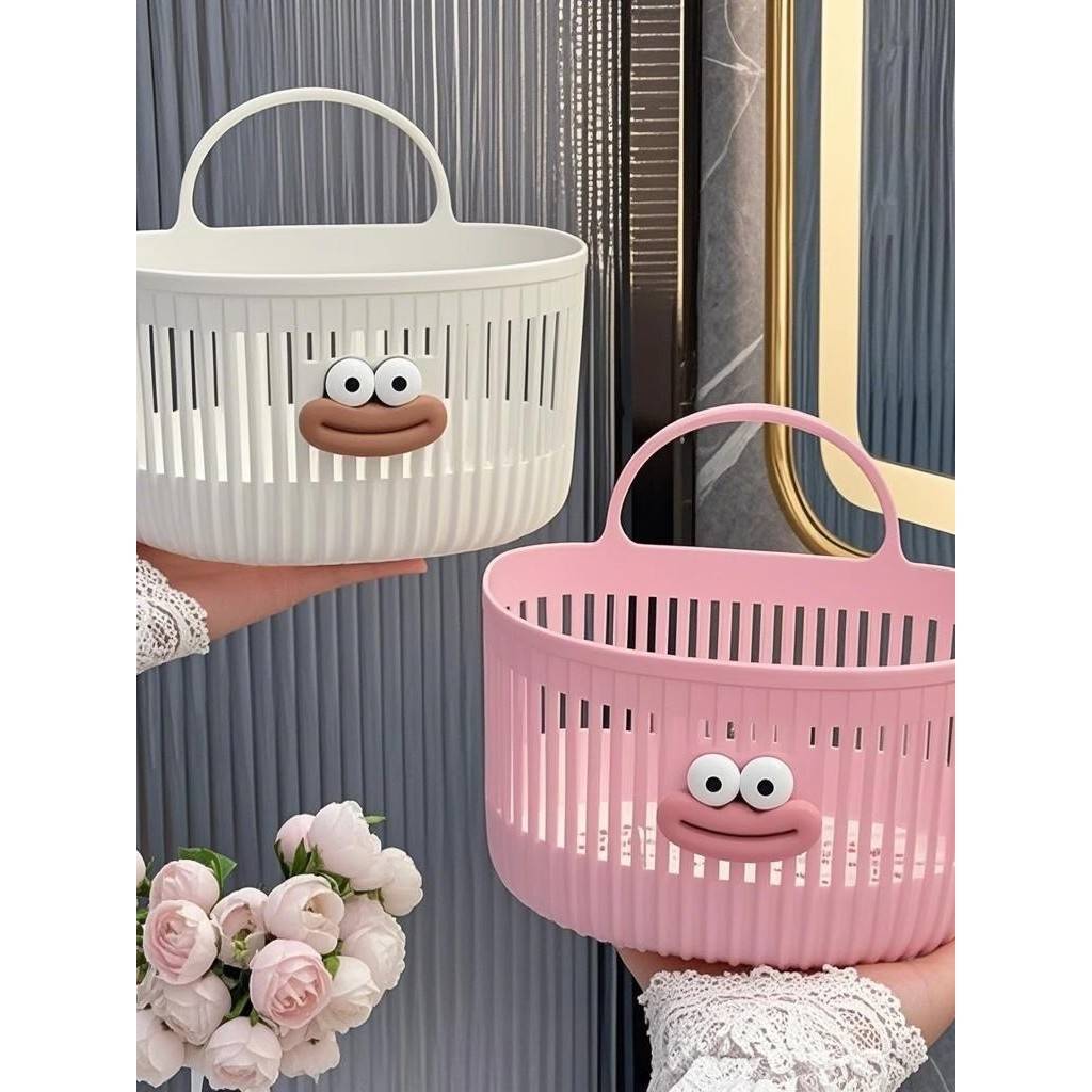 浴室收纳篮卫生间免打孔置物架壁挂式沥水篮废弃洗脸巾收纳盒