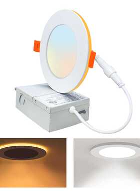 跨境嵌入式美规双色超薄面板灯亚马逊筒灯带小夜灯LEDLight可调光