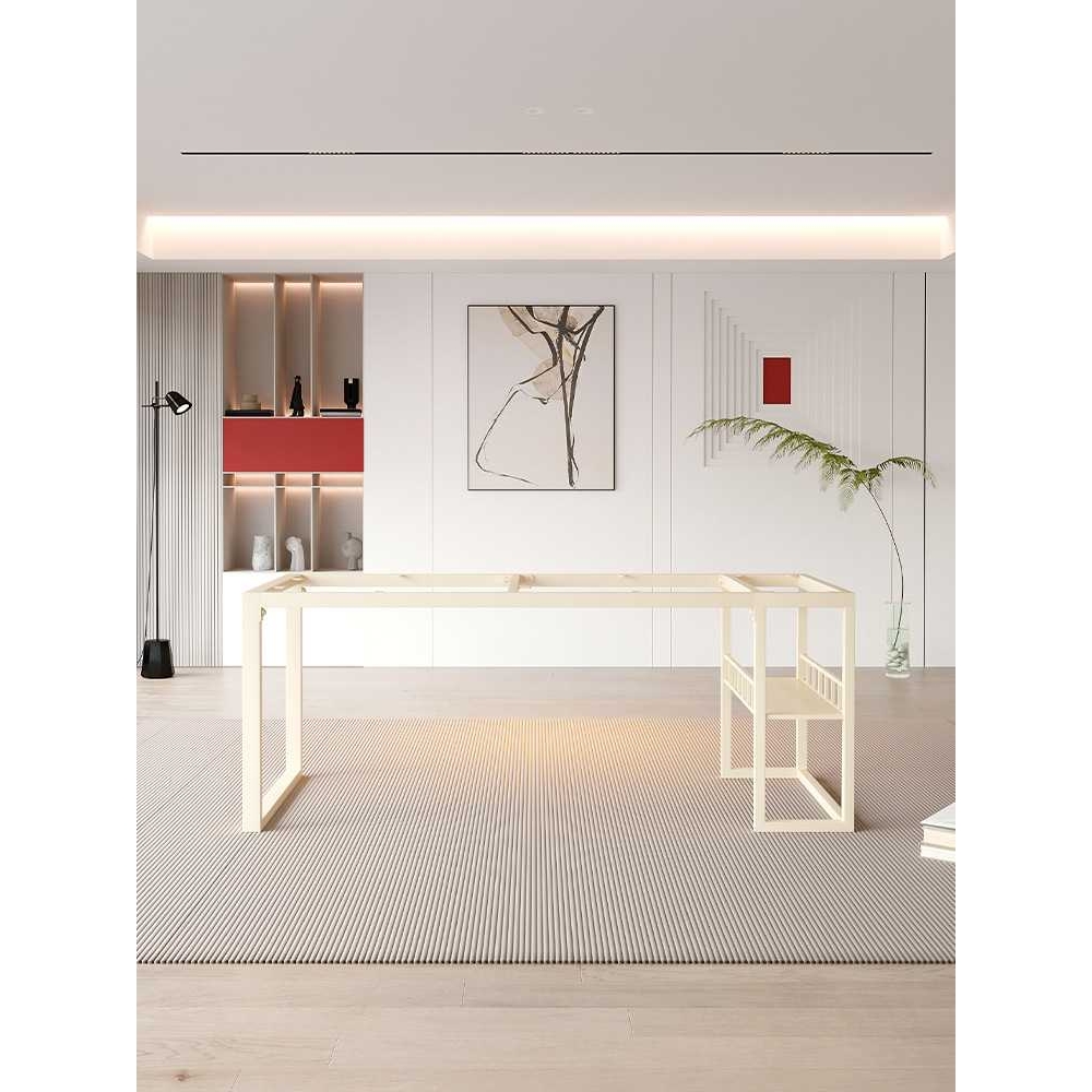 现货岩板桌腿大理石茶桌支架不锈钢桌架大板办公桌脚金属铁艺底座