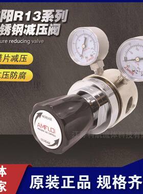敦阳不锈钢减压阀R13系列大流量3/4阀体氩气减压阀AMFLO膜片阀