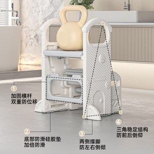 宝宝洗手台阶凳儿童洗漱台踩凳可折叠婴幼儿洗脸R楼梯子垫脚踏增