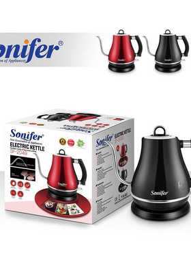 Sonifer 跨境1.2L不锈钢电热水壶咖啡壶  coffee kettle SF-2049