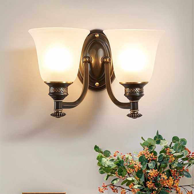 可洛美式全铜壁灯欧式过道玄关灯简约走廊电视墙床头灯饰灯具