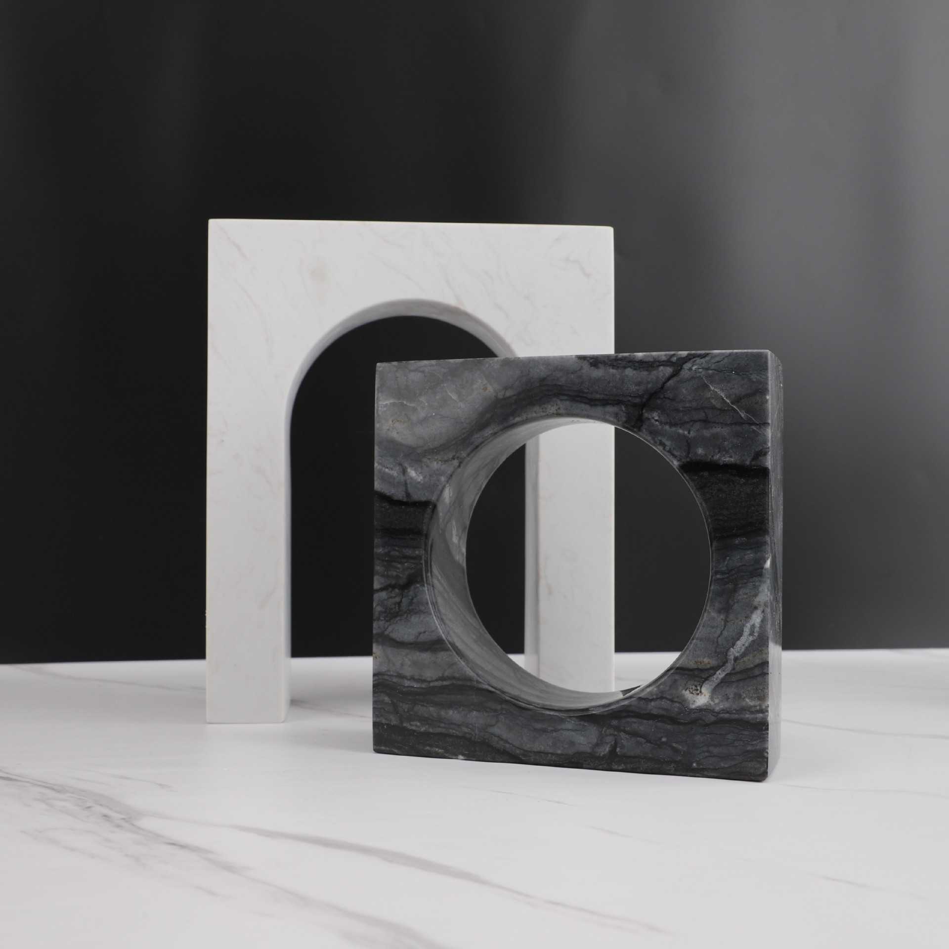 现代简约大理石拱门样板房电视柜卧室客厅书房餐厅厨房家居饰品摆