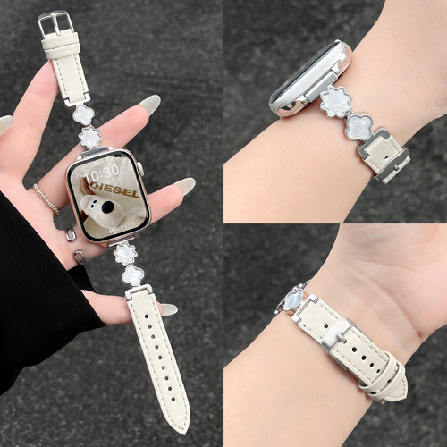 靓戴苹果iwatchs12表带贝母拼皮