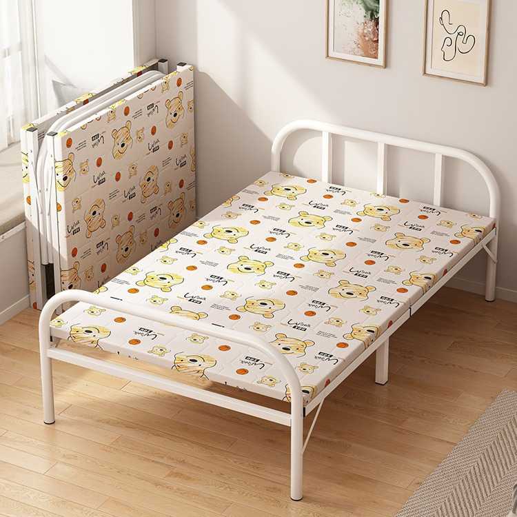 折叠床单人家用小户型简易床1.2米加固午休小床出租屋成人硬板床