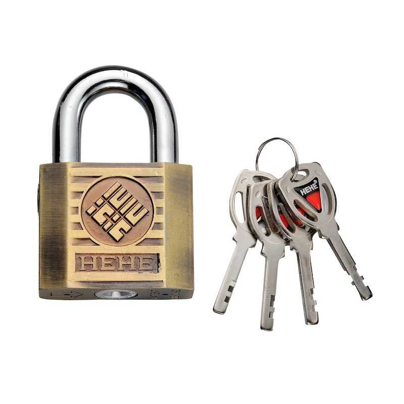 HEHE复古锌合金工艺挂锁多边形仿铜锁具室外防盗安全锁头现货