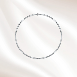 PT950铂金满钻钻石项链男女款小冰糖颈链轻奢高级感网球锁骨链