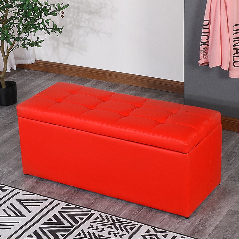 换鞋凳家用门口试衣间沙发凳床尾储物箱可坐长方S形长条收纳小凳