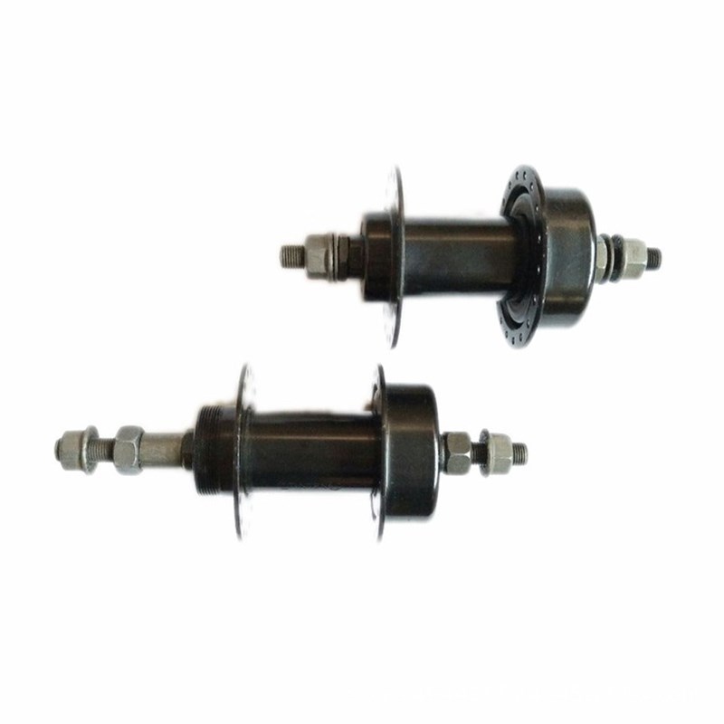 实心21速山地自行车旋式碟刹花鼓 36/G32孔前后实心铁花鼓车轴轴