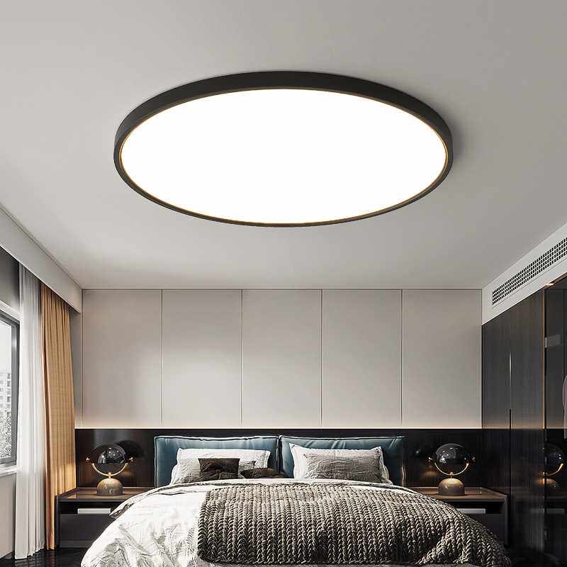 北欧极简卧室灯现代简约超薄圆形家用吸顶灯阳台灯走廊灯三防灯