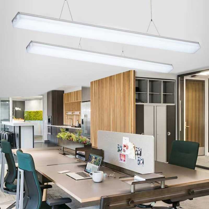 LED办公室吊线灯 五面发光长条灯 无缝拼接商照工程具方通灯X20