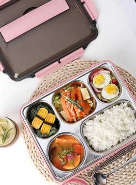 瑞典伊弗勒 304不锈钢便当饭盒（五格）EFSS-N010