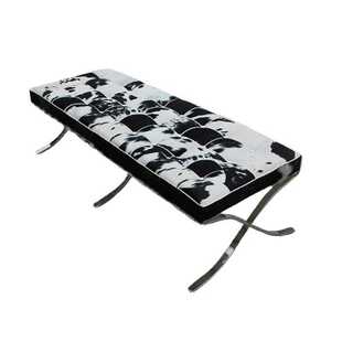 巴塞罗那长凳不锈钢架多功能办公休闲沙发ottoman bench