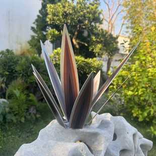 饰摆件 decor铁艺龙舌兰植物摆件花园创意户外装 跨境Tequila home
