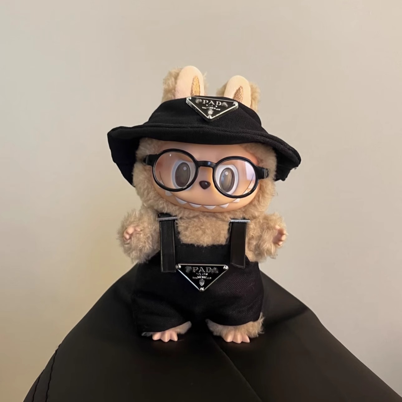 Labubu拉布布衣服帽子背带裤娃衣