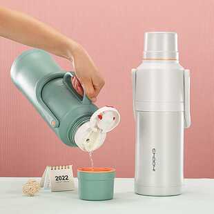 不锈钢带盖保温壶大容量户外便携车载保温杯家用热水壶保温瓶暖壶