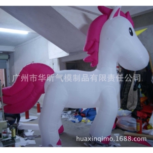 厂家 活动行走充气卡通白马气模 广告充气模型 卡通人偶