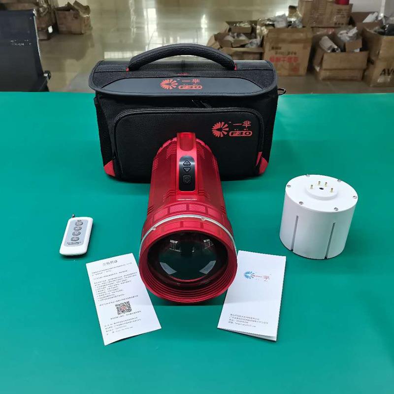 夜钓灯强光超亮钓鱼灯外壳大激光炮双光源暖光成品外壳套件定 制