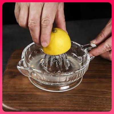 ⇛柠檬榨汁器小型玻璃手动挤压式水果压汁器家用橙子西柚挤汁